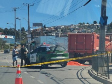 Mujer pierde la vida tras ser atropellada en la rotonda Glorias Navales de Viña del Mar