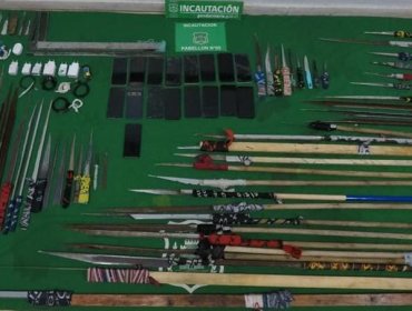 Gendarmería incauta armas, drogas y celulares tras allanamientos en cárceles de Valparaíso, Quillota y Casablanca