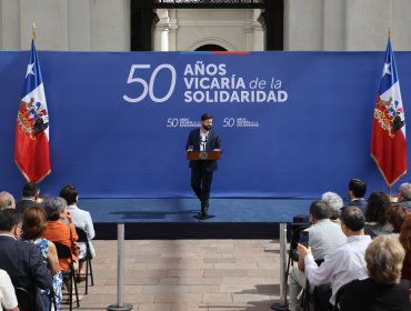 Presidente Boric encabezó la conmemoración de los 50 años de la Vicaría de la Solidaridad en La Moneda