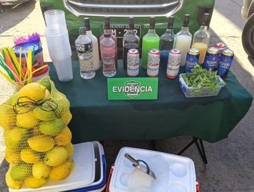 Fiscalizaciones en el borde costero de Viña dejan 30 detenidos y 3 mil licores decomisados en los primeros 15 días del año