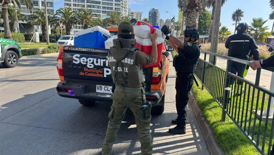 Refuerzan operativos en el borde costero de Viña del Mar tras violentos disturbios ligados al comercio ambulante