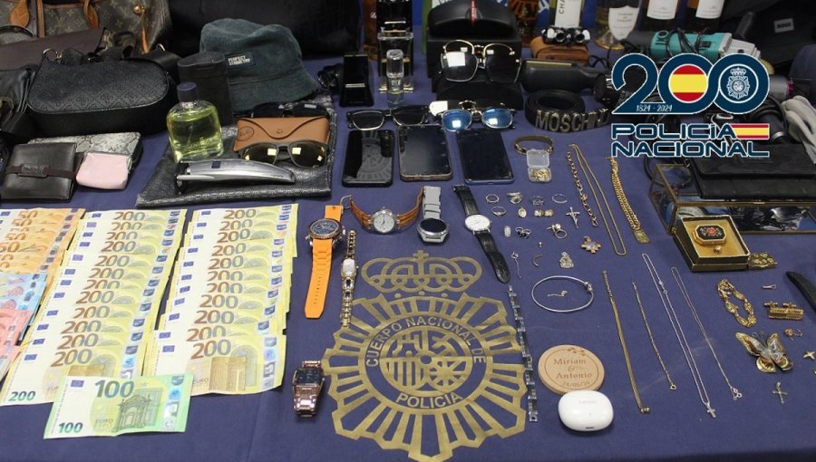 Policía española desarticula célula criminal chilena dedicada a robos en casas de Málaga