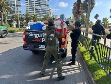 Refuerzan operativos en el borde costero de Viña del Mar tras violentos disturbios ligados al comercio ambulante