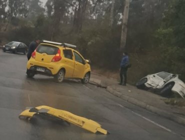Bomberos debió rescatar a conductores atrapados tras dos accidentes en Viña del Mar