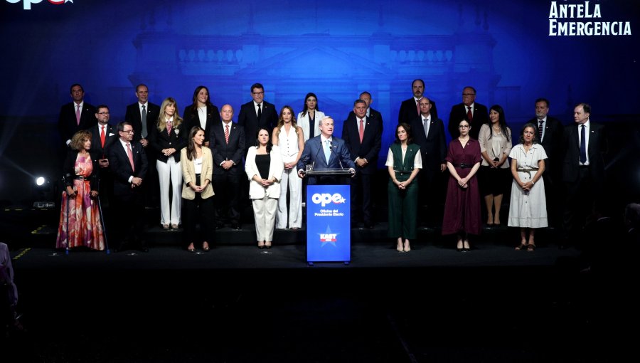 Presidente electo, José Antonio Kast, presentó a sus 24 ministros con los que gobernará: hubo cambio de última hora en Economía y Minería
