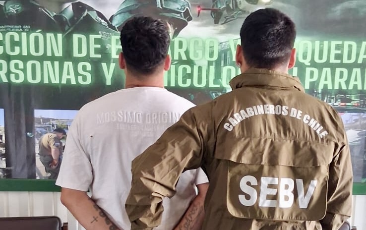Delincuente buscado desde 2023 por robo en lugar habitado fue finalmente capturado tras un control en el centro de Villa Alemana
