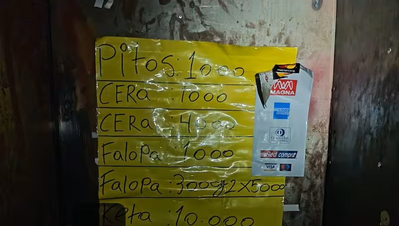 Detectan "minimarket de drogas" con listado de precios y medios de pago electrónicos en Pudahuel