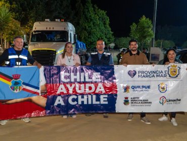 Tres camiones con donaciones parten desde Marga Marga rumbo a familias damnificadas en Ñuble