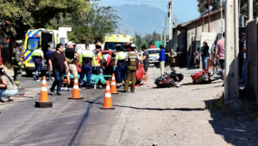 Fallece motociclista que colisionó a alta velocidad con un automóvil en el sector San Rafael de Los Andes