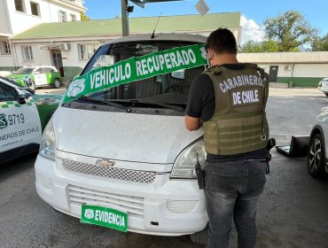 Denuncia por robo permitió recuperar furgón sustraído en el centro de Los Andes