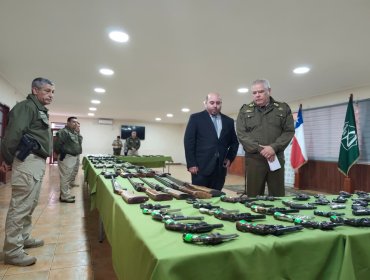 Carabineros incautó cerca de 1.500 armas en la región de La Araucanía durante el 2025