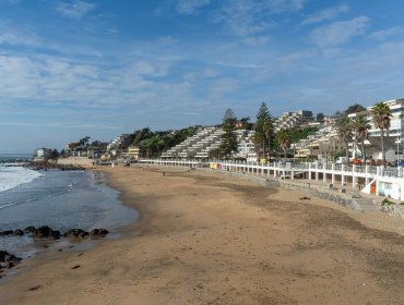 Decretan el cierre total de la playa Amarilla de Concón por presencia de fragata portuguesa