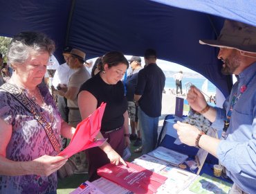 Refuerzan llamado a la prevención y detección precoz del cáncer en la playa del Deporte en Viña del Mar
