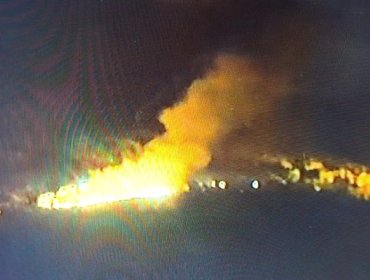 Incendio consumió mil metros de basura en el relleno sanitario El Molle en Valparaíso