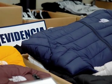 Incautan 624 prendas falsificadas avaluadas en $35 millones en San Felipe: dos personas detenidas