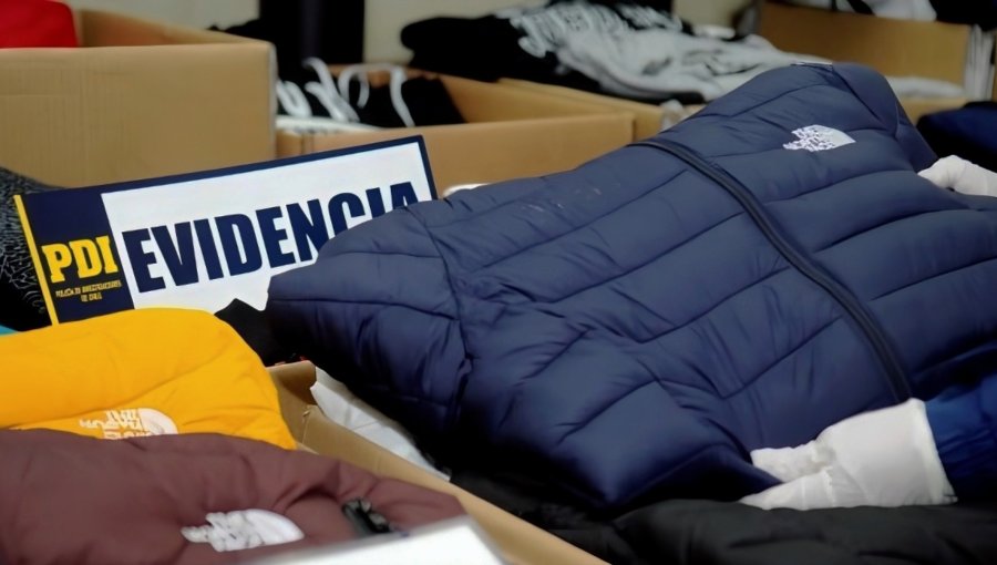 Incautan 624 prendas falsificadas avaluadas en $35 millones en San Felipe: dos personas detenidas