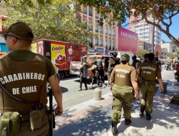 171 personas han sido detenidas durante la temporada estival en el eje de calle Valparaíso en Viña del Mar
