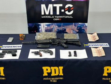 PDI detiene a joven por tráfico en Lo Barnechea: incautan drogas, armas y dinero falso