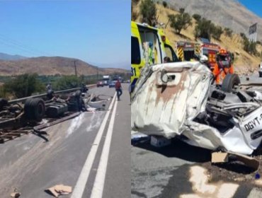 Tragedia en Ruta Los Libertadores: conductor fallece tras volcamiento de camión en el km 55