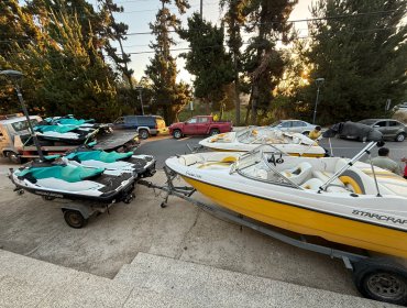 Recuperan en Algarrobo dos lanchas y cuatro motos acuáticas con encargo por robo: una persona fue detenida