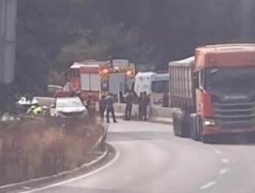 Motorista resulta lesionado tras accidente en Camino Internacional y provoca congestión en ambos sentidos