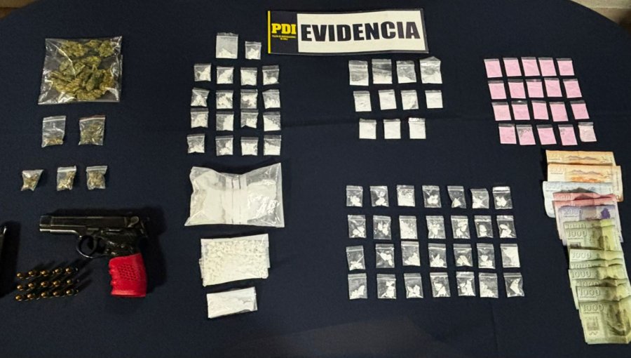 Con pistola y drogas capturan a dos venezolanos que traficaban en el centro de Viña del Mar durante el Festival de la Canción