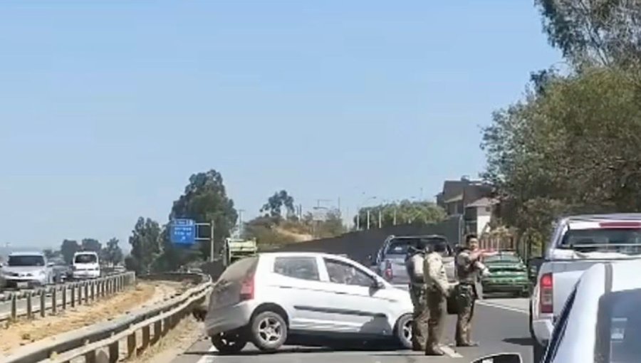Accidente vehicular origina kilométrica congestión en autopista Troncal Sur de Quilpué