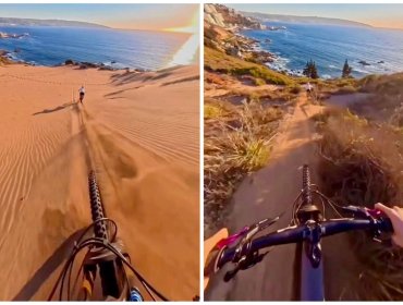 Descenso ilegal en las dunas: Municipalidad de Concón lleva a Fiscalía a ciclistas europeos