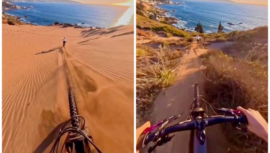 Descenso ilegal en las dunas: Municipalidad de Concón lleva a Fiscalía a ciclistas europeos
