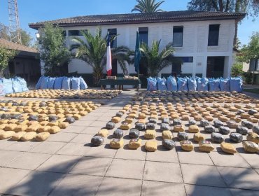 Carabineros de Pudahuel incautan casi dos mil kilos de marihuana al interior de un camión