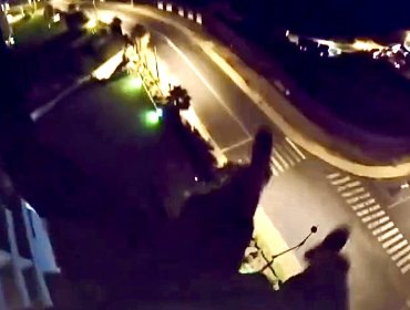 Viralizan peligroso salto base desde edificio de 27 pisos de Costa de Montemar en Concón