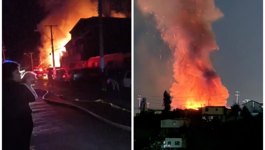 Dos casas destruidas y una con daños parciales deja incendio en la parte alta de Valparaíso