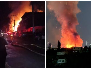 Dos casas destruidas y una con daños parciales deja incendio en la parte alta de Valparaíso