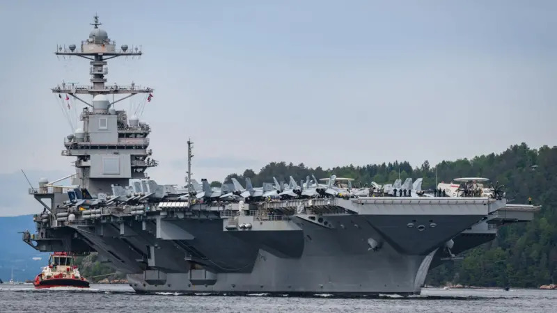 EE.UU. confirmó que el portaaviones USS Gerald R. Ford sufrió un incendio: dos marines resultaron heridos