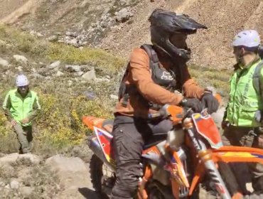 Carabineros rescató a motoristas que se extraviaron en zona cordillerana de Los Andes