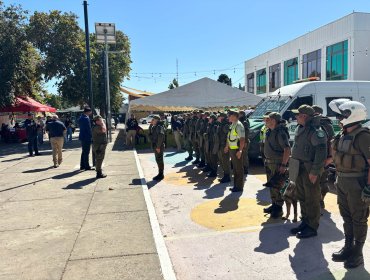 Cuatro detenidos y 16 infracciones deja «Ronda Impacto» de Carabineros en La Cruz