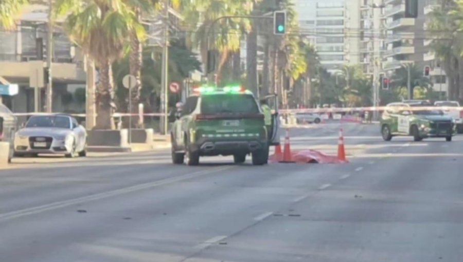 Hombre muere tras ser atropellado de madrugada en plena Avenida San Martín en Viña del Mar