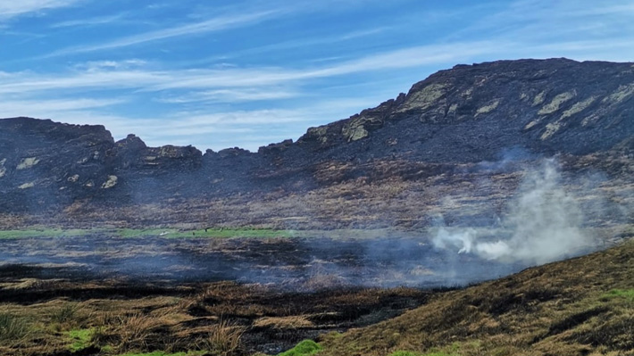 Cancelan la Alerta Amarilla tras controlar incendio forestal que consumió vasto sector de Rapa Nui