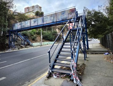 Pasarela de la Av. España de Valparaíso entra en fase final para su demolición: Municipio confirma que licitará ejecución de las obras
