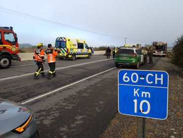 Colisión frontal en la Autopista Los Andes deja un conductor fallecido en Santa María