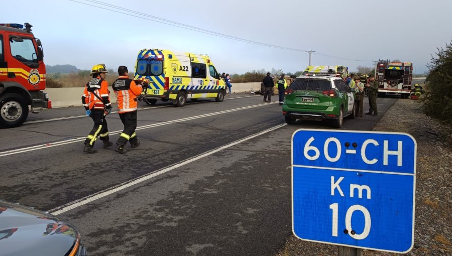 Colisión frontal en la Autopista Los Andes deja un conductor fallecido en Santa María