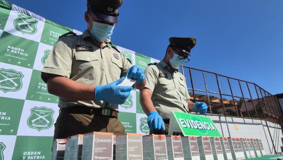 Detienen a ocho personas por vender ketamina por redes sociales en Calama: se incautó drogas, armamento y municiones