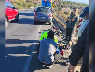 Ciclista fue arrollado por vehículo menor que se dio a la fuga en carretera de Quillota