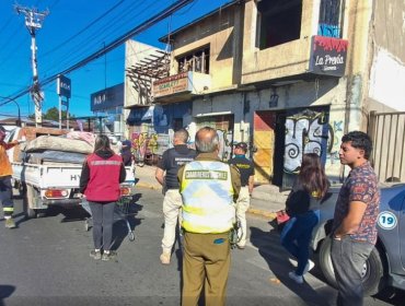 Desalojan casa "okupa" denunciada como foco de incivilidades en el centro de Quillota