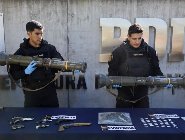 Impactante hallazgo en Limache: incautan armas de fuego y dos lanzacohetes a banda dedicada al microtráfico de drogas