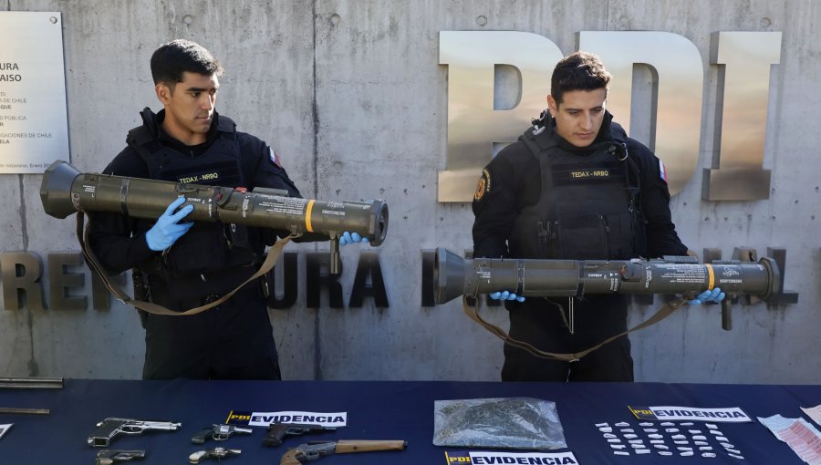Impactante hallazgo en Limache: incautan armas de fuego y dos lanzacohetes a banda dedicada al microtráfico de drogas