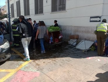 Al menos seis personas resultaron lesionadas tras atropello múltiple en el centro de Quillota: conductor se dio a la fuga