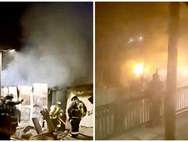 Bombero fue agredido en incendio que destruyó una casa en cerro Toro de Valparaíso