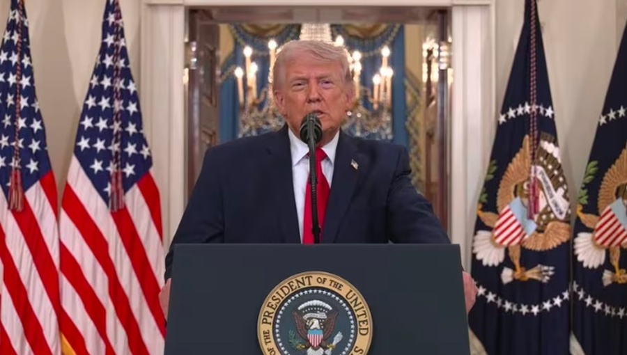 Donald Trump en mensaje televisado a los estadounidenses: "Vamos camino a completar todos los objetivos militares"