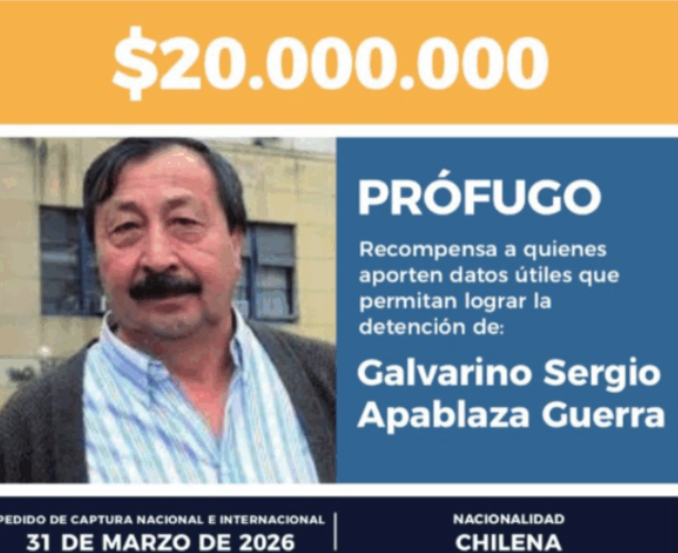Gobierno argentino fija millonaria recompensa por paradero de Apablaza